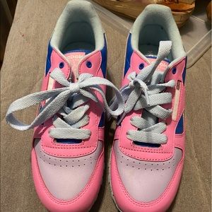 Pink custom-made Reebok size 9 sneakers
